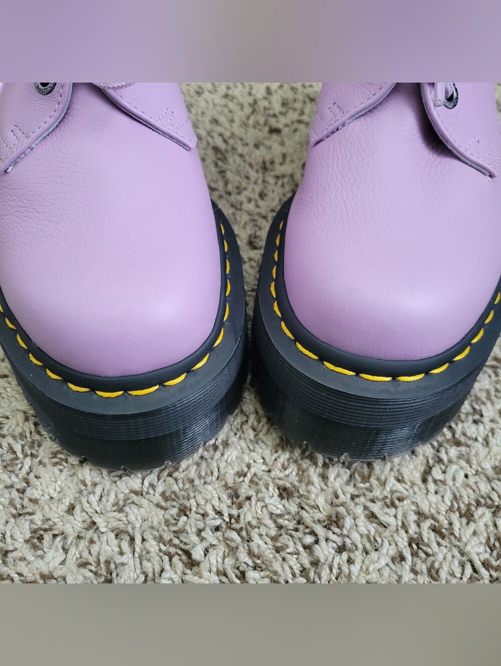 Dr. Martens 1461 II Pisa Leather Platform Shoes Lilac Oxfords Lavender Purple 7 - Picture 6 of 8